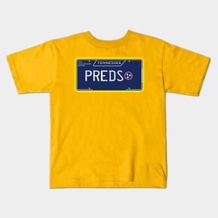 TN License Plate-  PREDS - Predators Kids T-Shirt